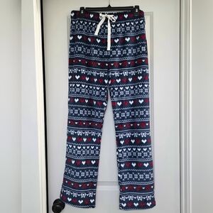 Miss Majesty | Fairisle Fleece Heart Patterned Pants